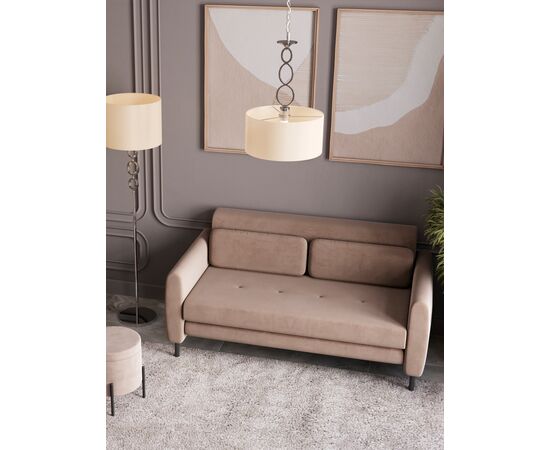 Диван-кровать прямой Барнаби велюр серый, изображение 4 | Интернет магазин мебели и декора LifeDekor