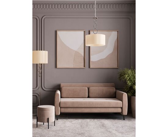 Диван-кровать прямой Барнаби велюр серый, изображение 3 | Интернет магазин мебели и декора LifeDekor