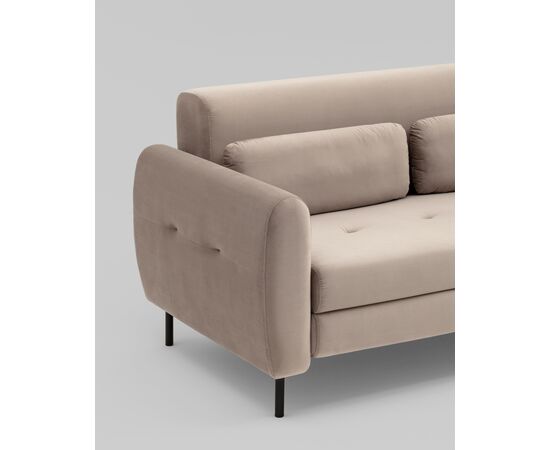 Диван-кровать прямой Барнаби велюр серый, изображение 9 | Интернет магазин мебели и декора LifeDekor