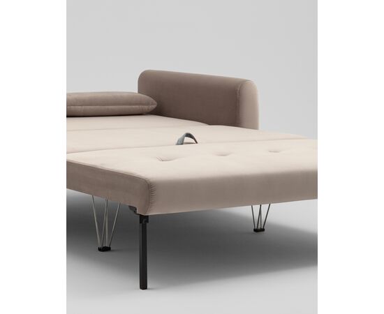 Диван-кровать прямой Барнаби велюр серый, изображение 8 | Интернет магазин мебели и декора LifeDekor