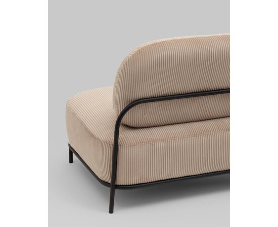 Диван Стоун велюр рельефный бежевый, изображение 8 | Интернет магазин мебели и декора LifeDekor