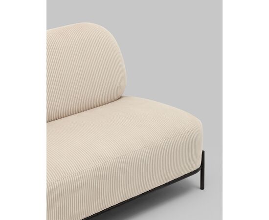 Диван Стоун велюр рельефный молочный, изображение 9 | Интернет магазин мебели и декора LifeDekor