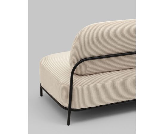 Диван Стоун велюр рельефный молочный, изображение 10 | Интернет магазин мебели и декора LifeDekor