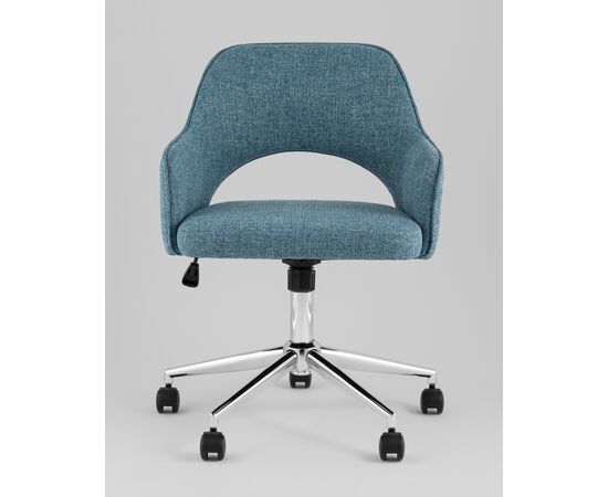 Кресло офисное Кларк рогожка синий, изображение 5 | Интернет магазин мебели и декора LifeDekor