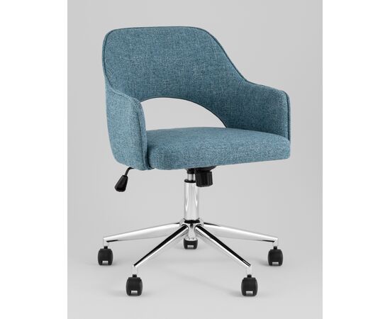 Кресло офисное Кларк рогожка синий, изображение 2 | Интернет магазин мебели и декора LifeDekor