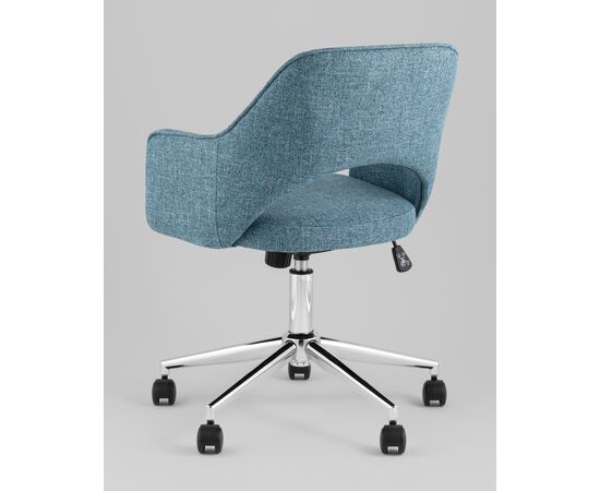 Кресло офисное Кларк рогожка синий, изображение 8 | Интернет магазин мебели и декора LifeDekor