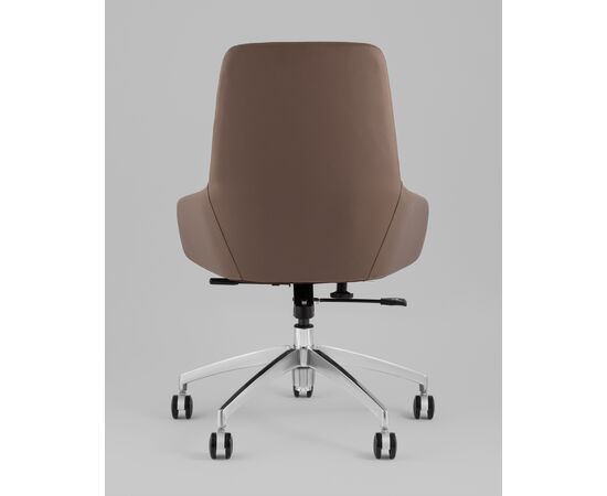 Кресло офисное TopChairs Soulo светло-серый, коричневый, изображение 7 | Интернет магазин мебели и декора LifeDekor