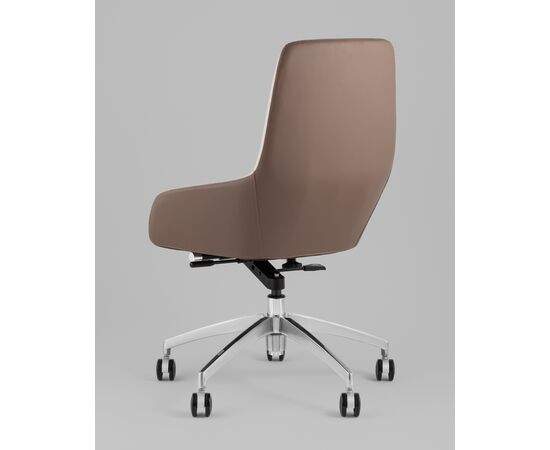 Кресло офисное TopChairs Soulo светло-серый, коричневый, изображение 8 | Интернет магазин мебели и декора LifeDekor