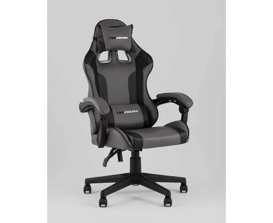 Кресло спортивное TopChairs Commander серо-черный, изображение 2 | Интернет магазин мебели и декора LifeDekor