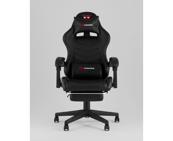 Кресло спортивное TopChairs Prophet с оттоманкой черный, изображение 5 | Интернет магазин мебели и декора LifeDekor