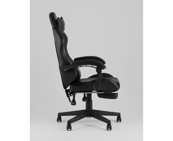 Кресло спортивное TopChairs Prophet с оттоманкой черный, изображение 7 | Интернет магазин мебели и декора LifeDekor