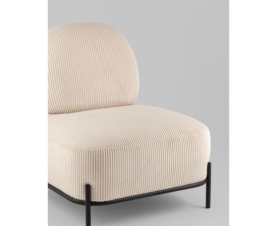 Кресло Стоун велюр рельефный молочный, изображение 10 | Интернет магазин мебели и декора LifeDekor