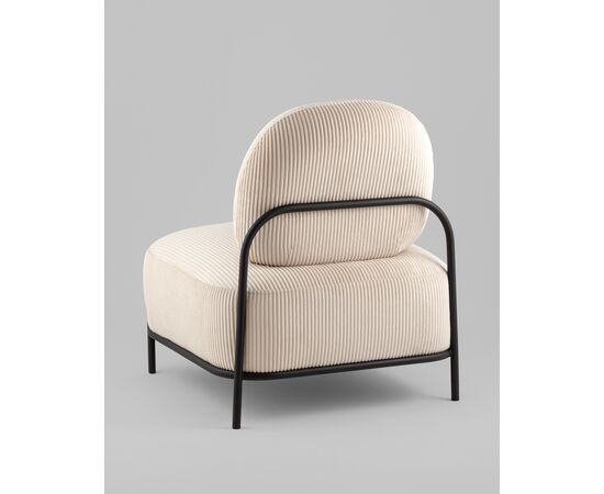 Кресло Стоун велюр рельефный молочный, изображение 8 | Интернет магазин мебели и декора LifeDekor