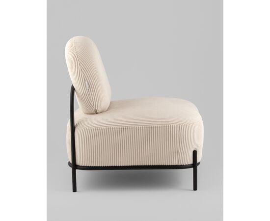 Кресло Стоун велюр рельефный молочный, изображение 6 | Интернет магазин мебели и декора LifeDekor