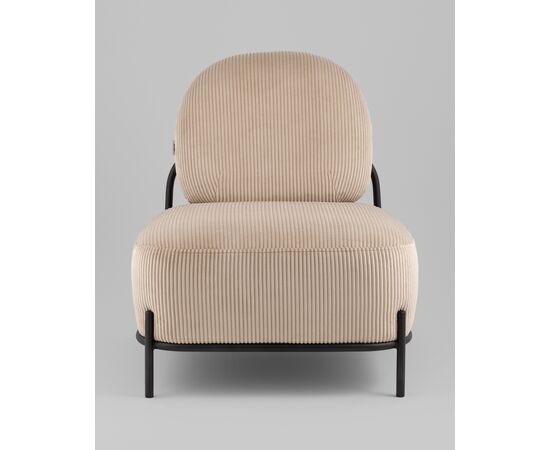 Кресло Стоун велюр рельефный бежевый, изображение 5 | Интернет магазин мебели и декора LifeDekor