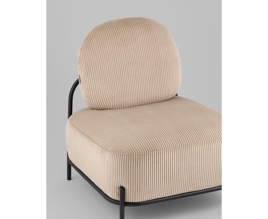 Кресло Стоун велюр рельефный бежевый, изображение 10 | Интернет магазин мебели и декора LifeDekor