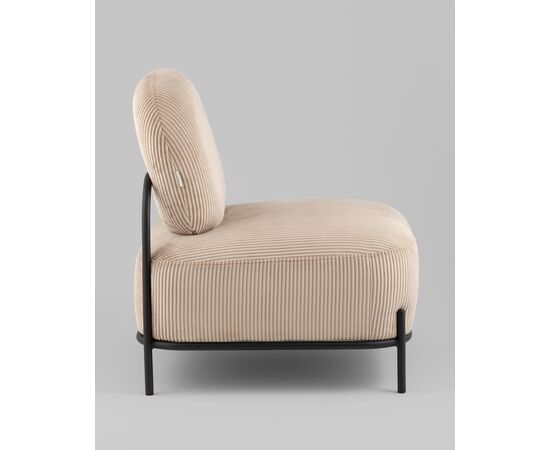 Кресло Стоун велюр рельефный бежевый, изображение 6 | Интернет магазин мебели и декора LifeDekor