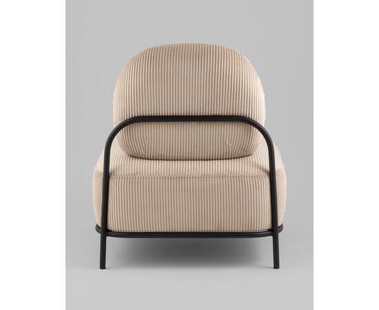 Кресло Стоун велюр рельефный бежевый, изображение 7 | Интернет магазин мебели и декора LifeDekor