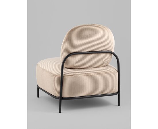 Кресло Стоун велюр рельефный бежевый, изображение 8 | Интернет магазин мебели и декора LifeDekor