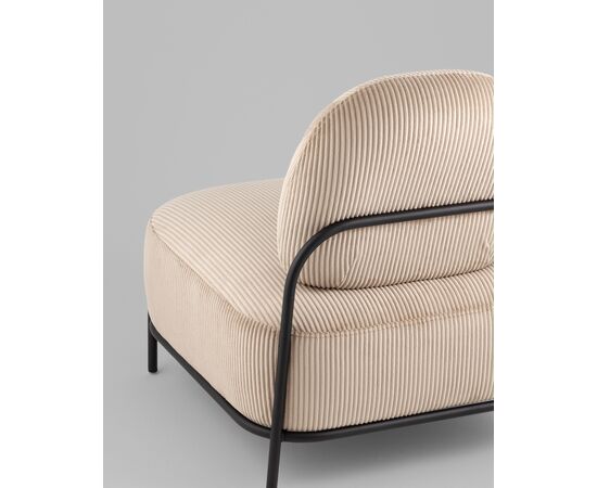 Кресло Стоун велюр рельефный бежевый, изображение 9 | Интернет магазин мебели и декора LifeDekor