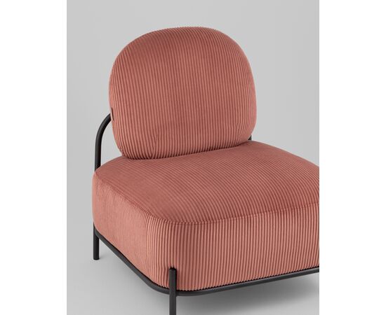 Кресло Стоун велюр рельефный коралловый, изображение 10 | Интернет магазин мебели и декора LifeDekor