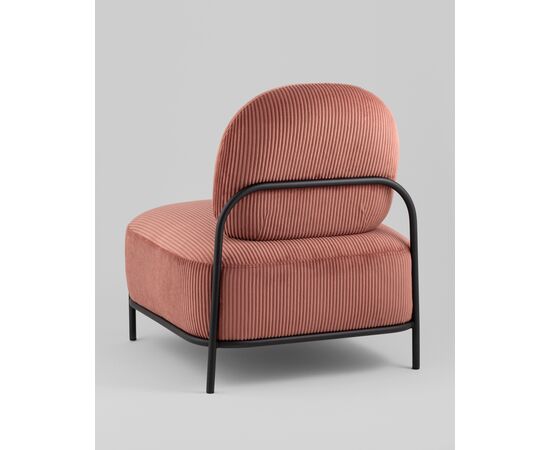Кресло Стоун велюр рельефный коралловый, изображение 8 | Интернет магазин мебели и декора LifeDekor