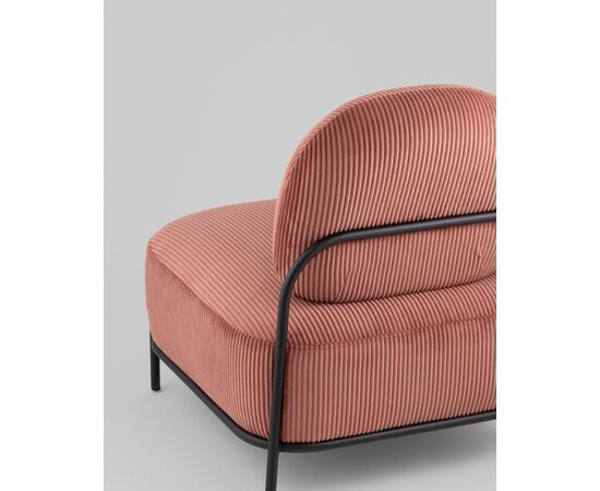 Кресло Стоун велюр рельефный коралловый, изображение 9 | Интернет магазин мебели и декора LifeDekor