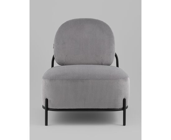 Кресло Стоун велюр рельефный светло-серый, изображение 3 | Интернет магазин мебели и декора LifeDekor