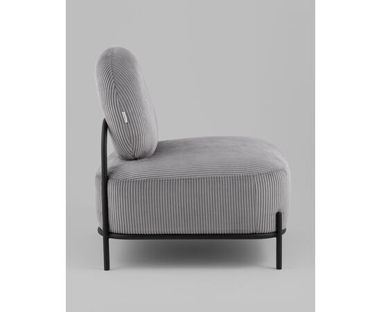 Кресло Стоун велюр рельефный светло-серый, изображение 4 | Интернет магазин мебели и декора LifeDekor