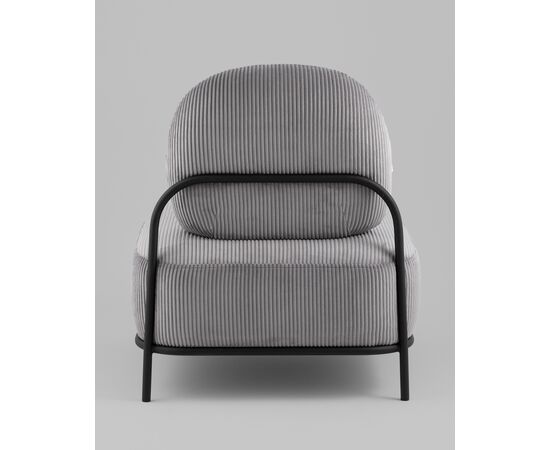 Кресло Стоун велюр рельефный светло-серый, изображение 5 | Интернет магазин мебели и декора LifeDekor