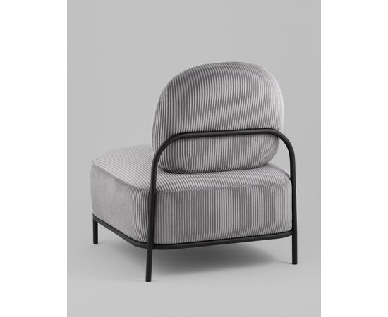 Кресло Стоун велюр рельефный светло-серый, изображение 6 | Интернет магазин мебели и декора LifeDekor