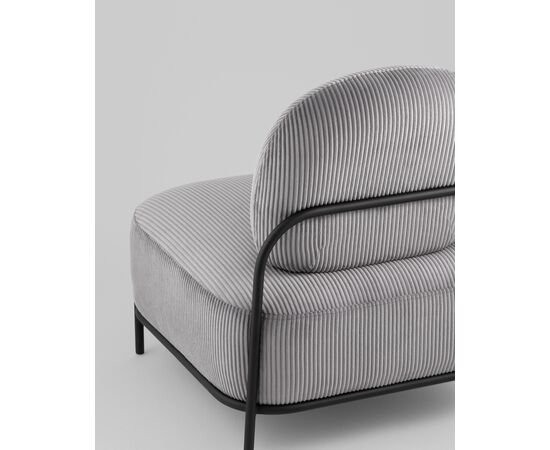 Кресло Стоун велюр рельефный светло-серый, изображение 7 | Интернет магазин мебели и декора LifeDekor