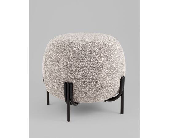 Пуф Флик new ткань букле серо-бежевый, изображение 2 | Интернет магазин мебели и декора LifeDekor