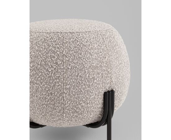 Пуф Флик new ткань букле серо-бежевый, изображение 4 | Интернет магазин мебели и декора LifeDekor