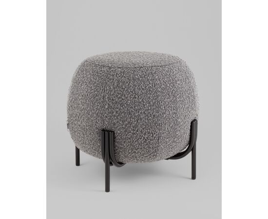 Пуф Флик new ткань букле тёмно-серый, изображение 2 | Интернет магазин мебели и декора LifeDekor