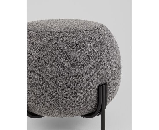 Пуф Флик new ткань букле тёмно-серый, изображение 4 | Интернет магазин мебели и декора LifeDekor