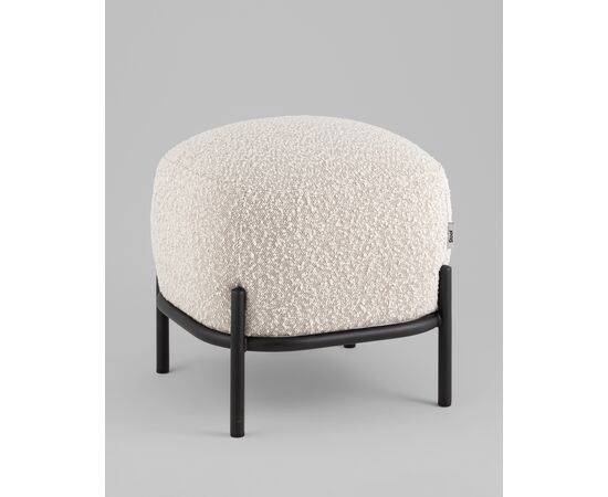 Пуф Стоун ткань букле молочный, изображение 2 | Интернет магазин мебели и декора LifeDekor