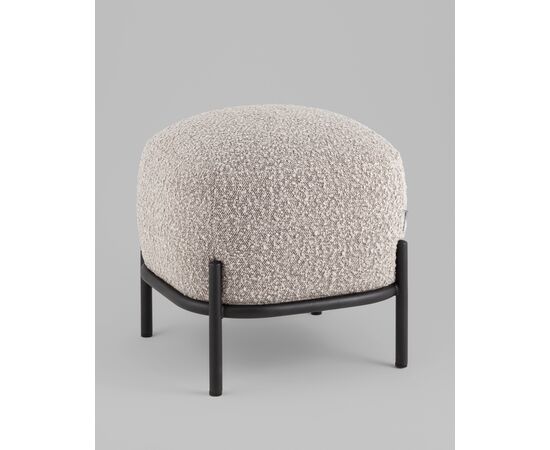 Пуф Стоун ткань букле серо-бежевый, изображение 2 | Интернет магазин мебели и декора LifeDekor