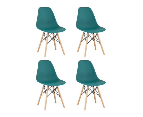 Стул Eames Style DSW темно-бирюзовый x4 (разборный каркас) | Интернет магазин мебели и декора LifeDekor