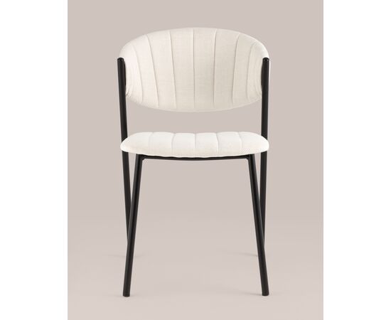 Стул Харпер ткань рогожка молочный, изображение 3 | Интернет магазин мебели и декора LifeDekor