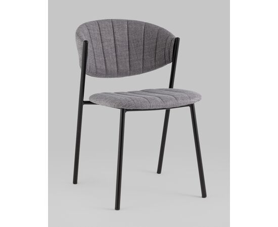 Стул Харпер ткань рогожка серый, изображение 2 | Интернет магазин мебели и декора LifeDekor