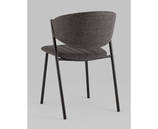 Стул Харпер ткань рогожка тёмно-серый, изображение 6 | Интернет магазин мебели и декора LifeDekor