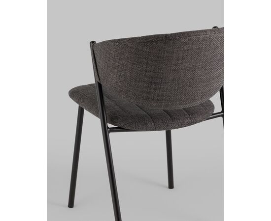 Стул Харпер ткань рогожка тёмно-серый, изображение 7 | Интернет магазин мебели и декора LifeDekor