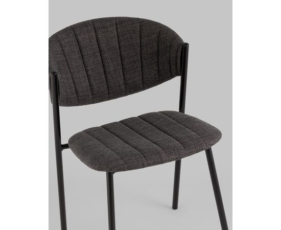 Стул Харпер ткань рогожка тёмно-серый, изображение 8 | Интернет магазин мебели и декора LifeDekor