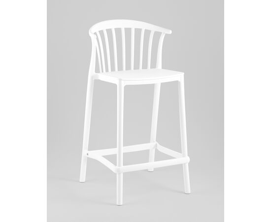 Стул полубарный Campo пластик белый, изображение 2 | Интернет магазин мебели и декора LifeDekor
