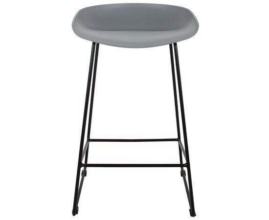 Стул полубарный Neo серый с чёрными ножками, изображение 4 | Интернет магазин мебели и декора LifeDekor