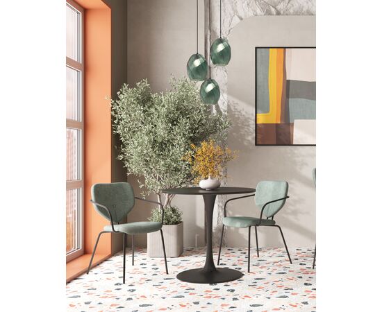 Стул обеденный Masey с подлокотниками зеленый, изображение 4 | Интернет магазин мебели и декора LifeDekor