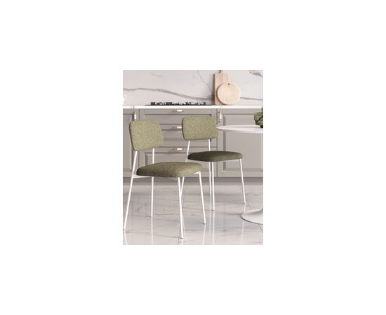 Стул Chao зеленый белые ножки, изображение 41 | Интернет магазин мебели и декора LifeDekor