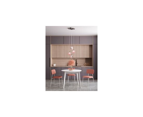 Стул Chao розовый белые ножки, изображение 42 | Интернет магазин мебели и декора LifeDekor