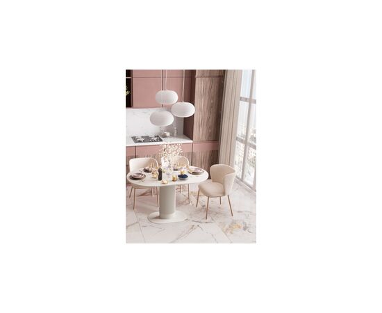 Стол обеденный Mystery 130х80 см белый керамика, изображение 4 | Интернет магазин мебели и декора LifeDekor